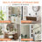 Aarn 4 Tier Folding Stackable Storage Box, Stackable Storage Drawers On Wheels, Bathroom Floor Cabinet With Doors