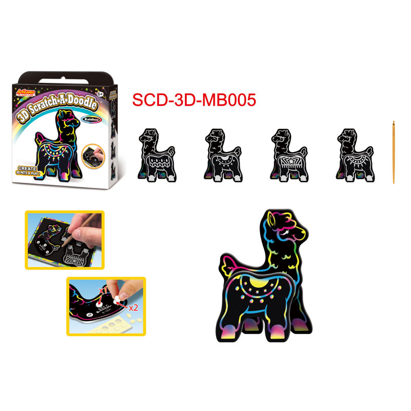 3D Scratch a Doodle Liama