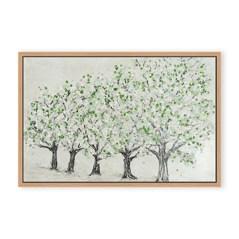 Nature Inspired "Springtime Serenity" Canvas Wall Art By , 16" H x 24" W, Framed Canvas, Gold