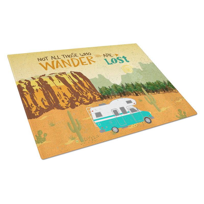 Planche à découper pour camping-camping en verre à caroline trésors