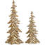 Golden Christmas Tree  - 12-16 Inches Set Of 2