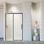 Porte de douche coulissante simple sans cadre