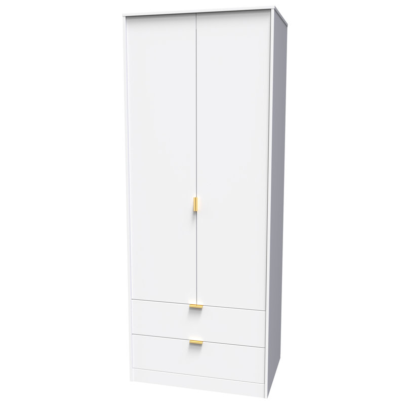 Bibek Manufactured Wood Wardrobe, White Matt