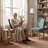 Fabric Upholstered Dining Chairs High Back Parsons Kitchen Chairs With Solid Wood Feet-196672115