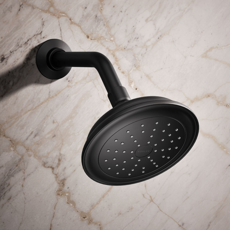 Artifacts Full/Standard Fixed Shower Head with Katalyst Air Induction Spray, Matte Black