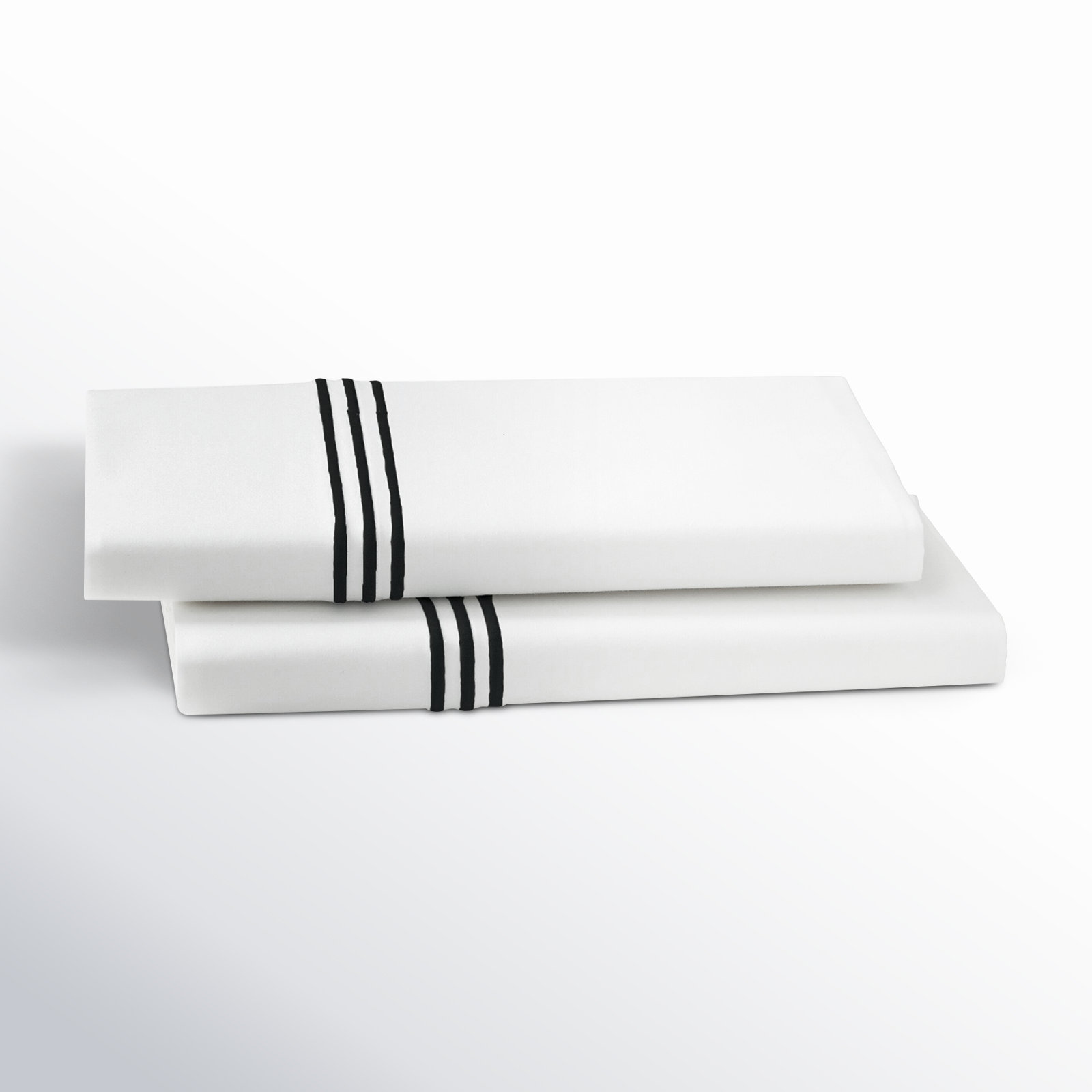 Malik Cotton Blend Percale, Black, Queen