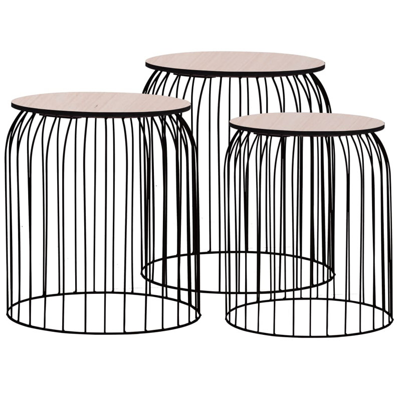 Table basse avec rangement Swinehart, Noir, Beige