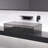 Matte Black Bathroom Sink Waterfall Fixture, Composed Of Brass, Single For Simple Water Control, Modern Appeal , Created With Effortless Temperature Compact Setup-121645550