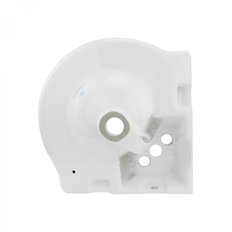 The Renovators Supply Inc. 20'' White Ceramic Circular Bathroom Sink with Faucet and Overflow