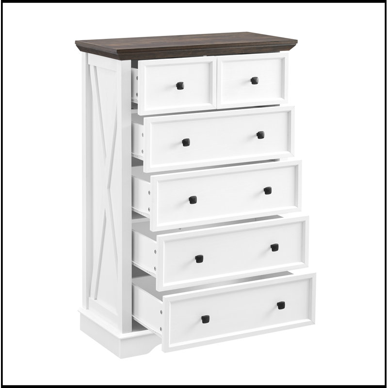 Commodes d'appoint à 6 tiroirs, White