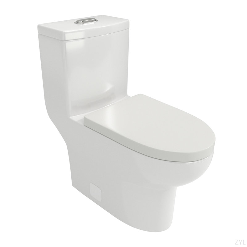 Toilette monobloc en céramique, avec chasse d'eau