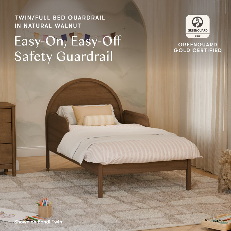Twin/Full Bed Guardrail, Natural Walnut