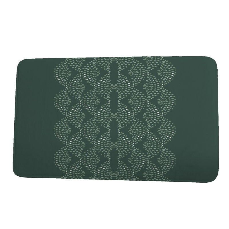 Tapis de bain Hawkinsville, l 34 po x L 21 po, Vert