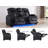 73.5''Wide Breathable Leather Square Arms Power Reclining Loveseat With Blueooth Speeker And Wireless Charger-456847194