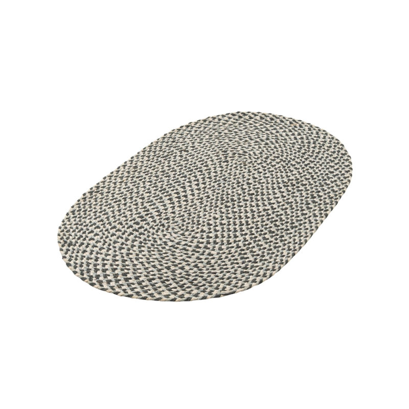  Tapis en jute tressé Tweed, Ovale 2 po x 3 pi 1 po