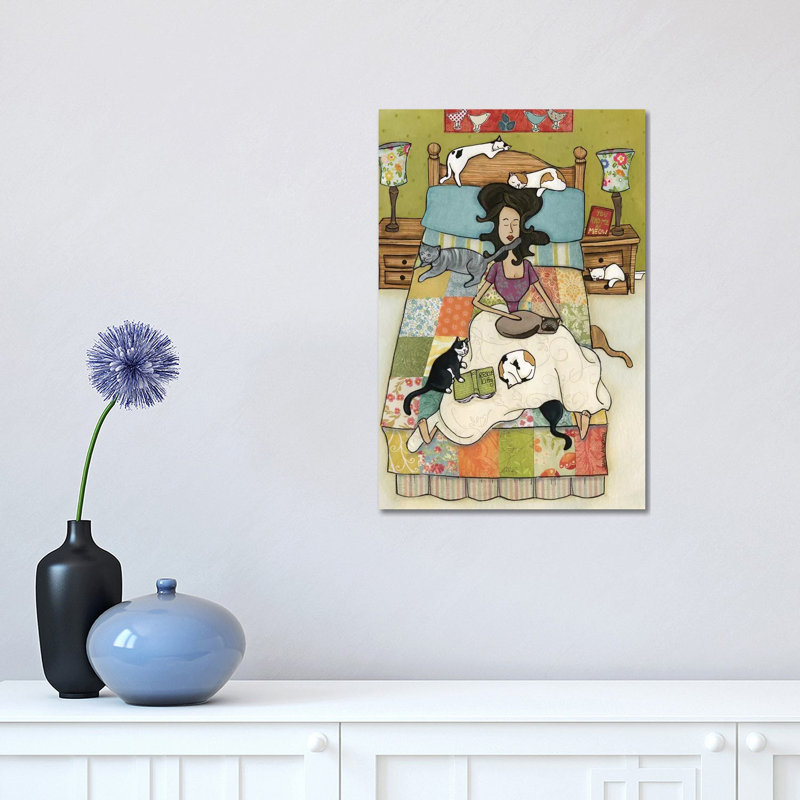« Rescue kitties » par Jamie Morath-impression, H 18 po x l 12 po x 1,5 po, Toile tendue, Pas de tapis
