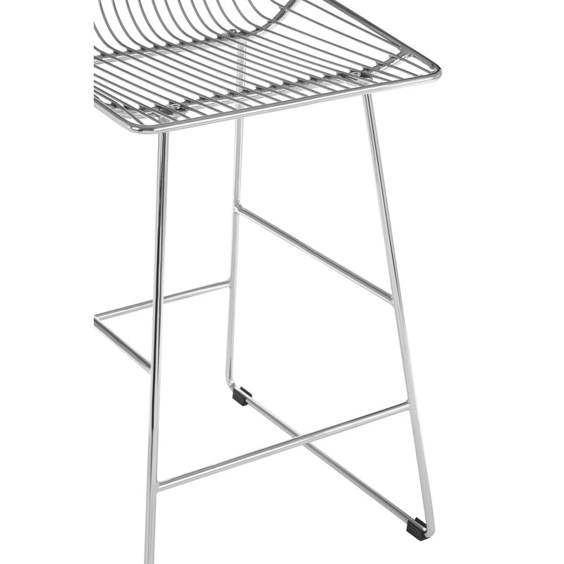 Aileen Steel Outdoor 65.5cm Counter Stool, Silver