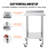 40 inch Height Stainless Steel Prep Table with Backsplash, Adjustable Shelves-353112009