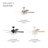 Stellant II 52 in. Indoor/Covered Outdoor Matte White Traditional Ceiling Fan with Three 3000K LED Bulbs Included-1736424452-1736424456