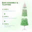 Arbre de Noël 6 pi avec arbre de Noël pré-éclairé, dégradé vert, flocon de neige, 100 lumières DEL bicolores et 320 branches-1205860018-1205860020