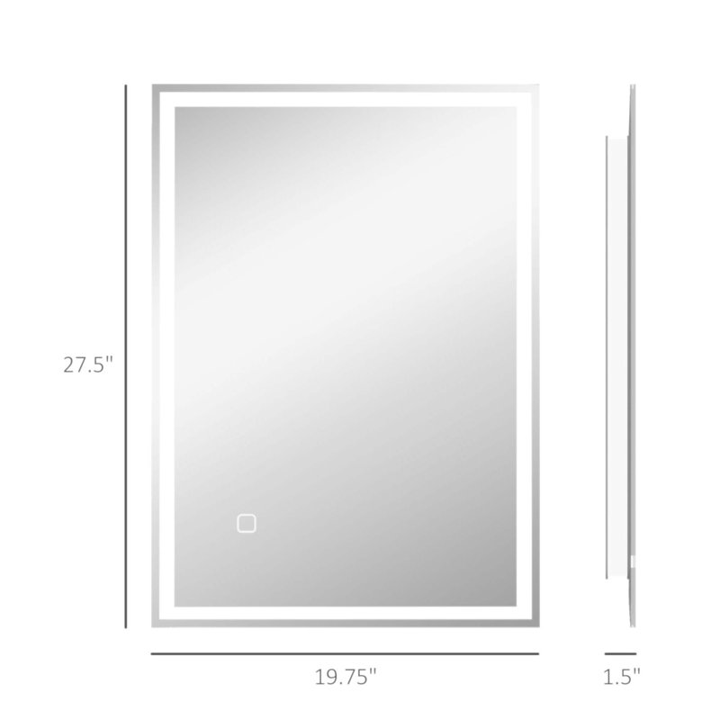 Dimmable Bathroom Mirror with LED Lights, 3 Colors, and Defogging for Enhanced Visibility and Modern Convenience.
