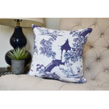 Palm Beach Floral Reversible Throw Pillow
