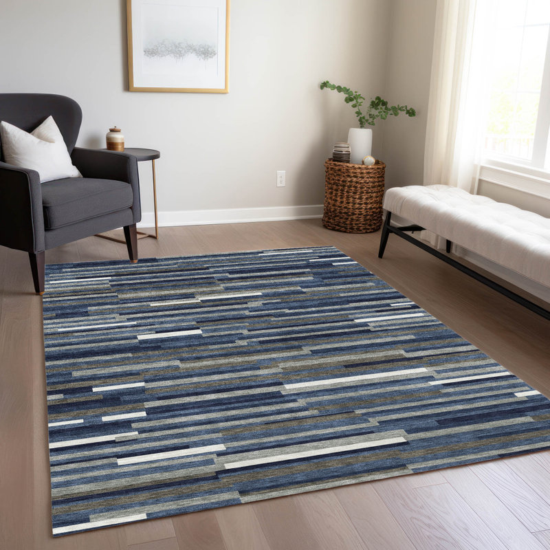 Malek Indoor/Outdoor Area Rug with Non-Slip Backing, Rectangle 10' x 14'
