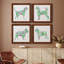 Tapisserie Labrador - ensemble de 4 peintures sur toile encadrées-60147995-60147998