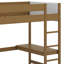 Lit mezzanine simple tapissier avec bureau Kimmberly