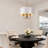 4 - Light Pendant Soft Gold Capiz Shell Drum Chandelier
