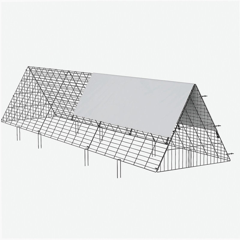 Tunnels à poulets, 118,1 x 28 x 24,2 pouces (L x l x H) tunnels à poulets pour la cour, tunnels à poulets portables pour une installation facile à l'extérieur, poulailler, convient aux poulets, aux canards, aux lapins