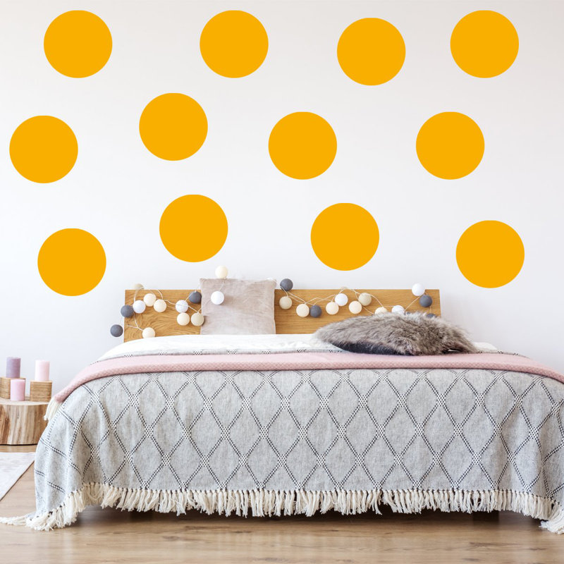 Dimas Abstract Non-Wall Damaging Wall Decal, Orange