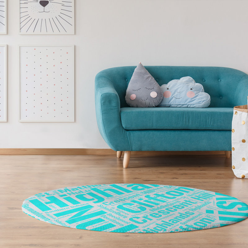 Chenille Indoor Rug, Round 5'