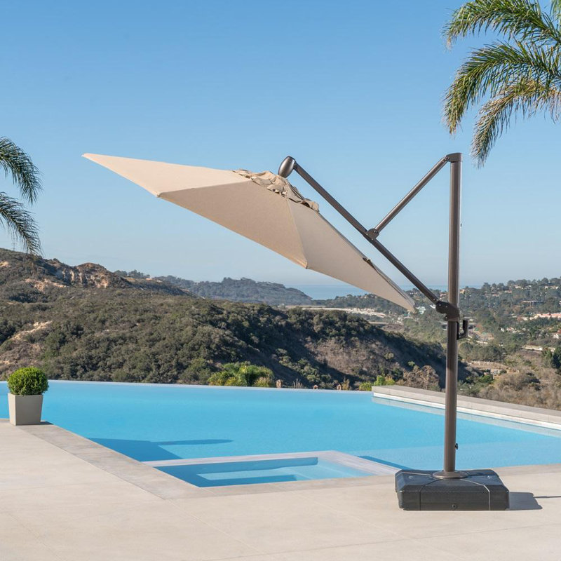 Parasol en porte-à-faux 10 pi Cassidey, Sunbrella® beige Maxim
