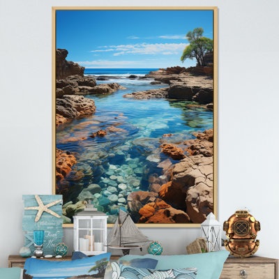 Beach Photo Tranquil Tidepools I - Art mural sur toile nautique et plage