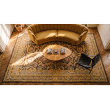 Antique Oversized Savonnerie French Floral Knotted Rug