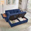 Canapé confortable moelleux en velours côtelé, espace de rangement pour grande causeuse, méridienne super moelleuse avec repose-pieds double et table de bout-1850881934