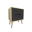 Table de chevet haute 24 po avec pieds en bois-780335519