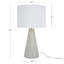 Lampe de table grise 22 po Alberic