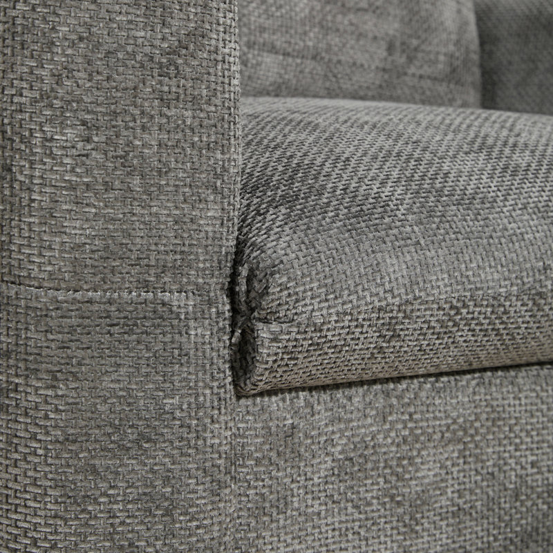 Fauteuil en chenille avec assise large, Gris