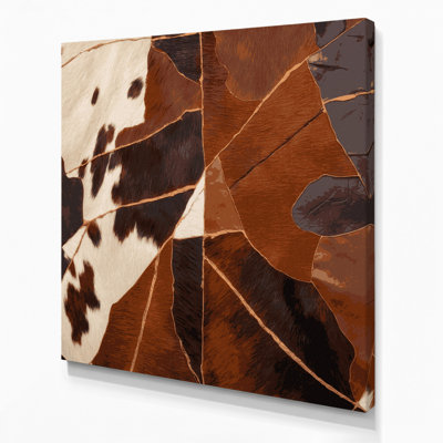 «Southwestern Patterns Cowhide», art mural en toile brun 208