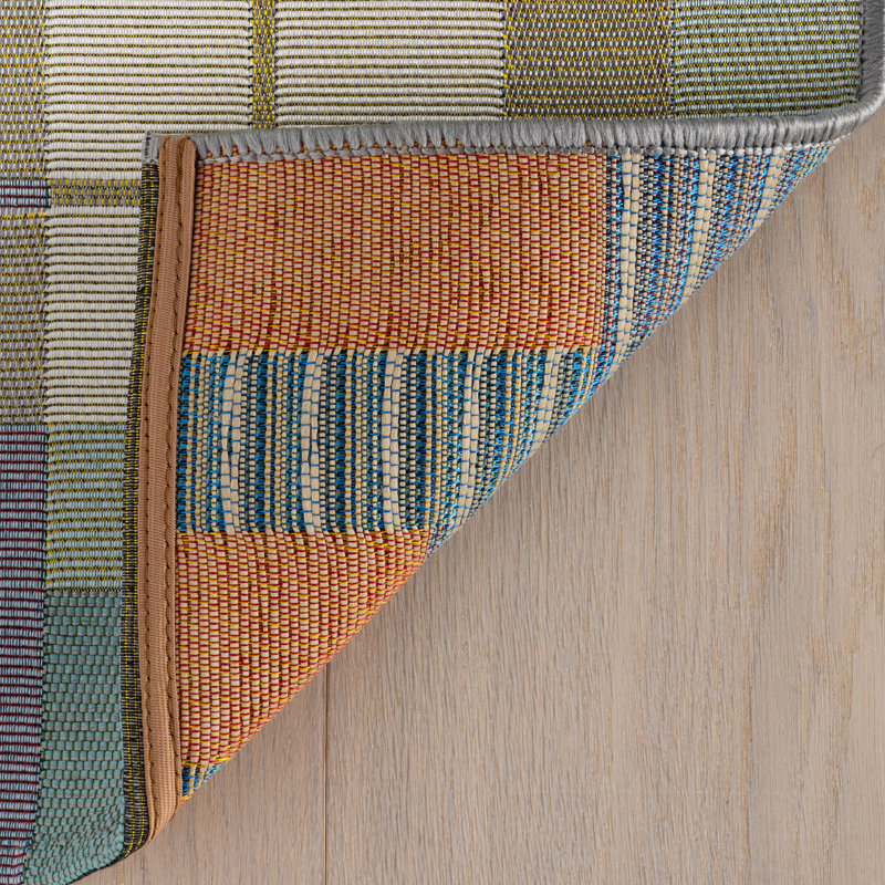 Tapis intérieur / extérieur Sundara, Blue, Rectangle 9' x 12'