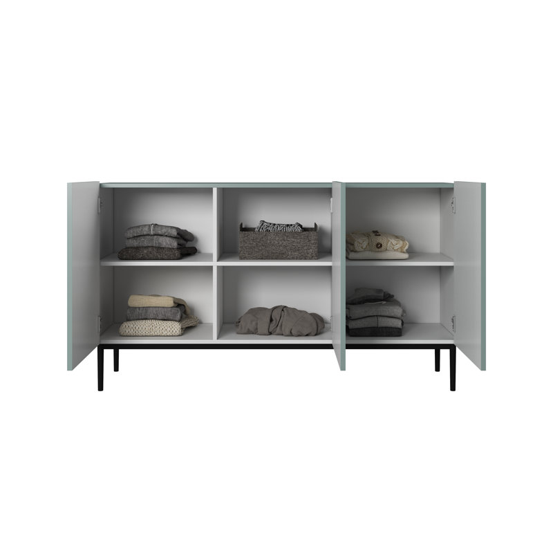 150cm Sideboard, Green/Black