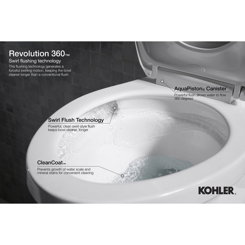 Corbelle™ 1.28 GPF Water Efficient Elongated Two-Piece toilet (Seat Not Included), Black, Left-Hand
