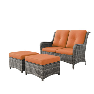 Parinka 49'' Wide Straight Wicker Loveseat with Cushions