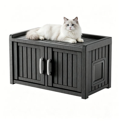 Maison de chat compacte et robuste, abri intérieur et extérieur pour petits chats, refuge pour animaux peu encombrant