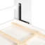 Grand lit escamotable mural et USB, blanc