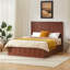 Lit de jour simple rembourré en velours avec 2 tiroirs, beige