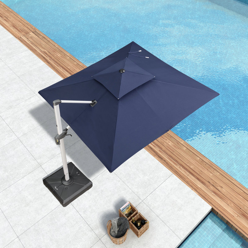 Steve 3m Square Parasol (must purchase base separately), Navy Blue