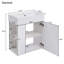 Meuble-lavabo flottant moderne de 21,6 po avec lavabo en céramique - parfait pour les petites salles de bain, rangement à gauche